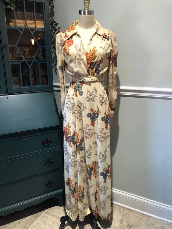 1970s Halter Maxi Dress with Matching Bolero Top