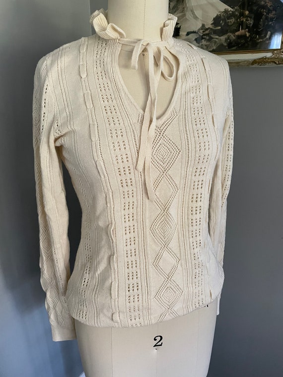 1980s Cream Wool Sweater