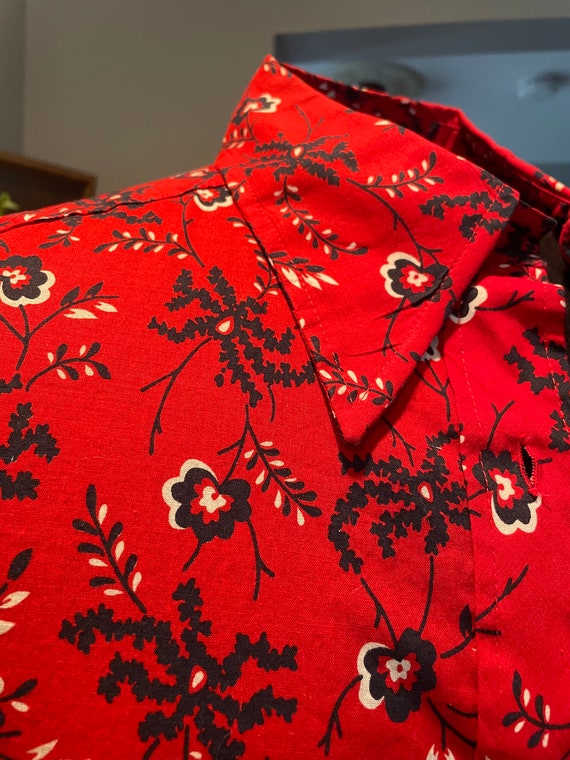 1970s Men’s Floral Shirt - image 3