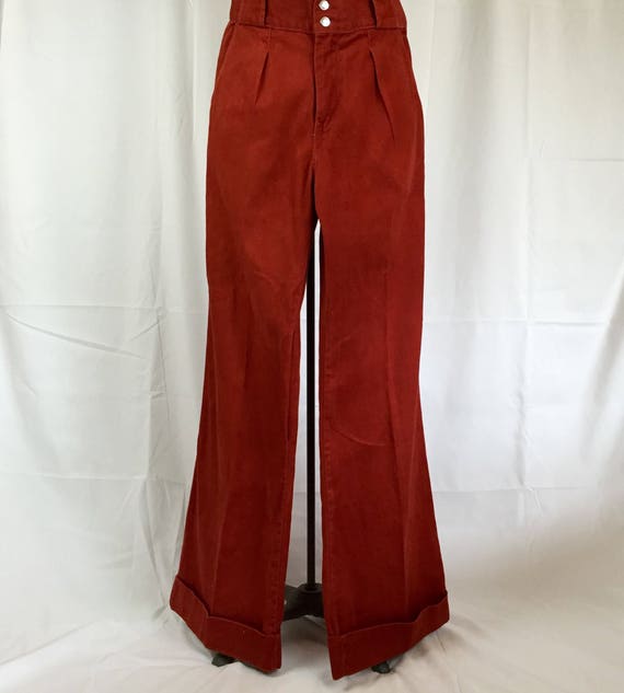 1970's High Waisted Wide Leg Pant