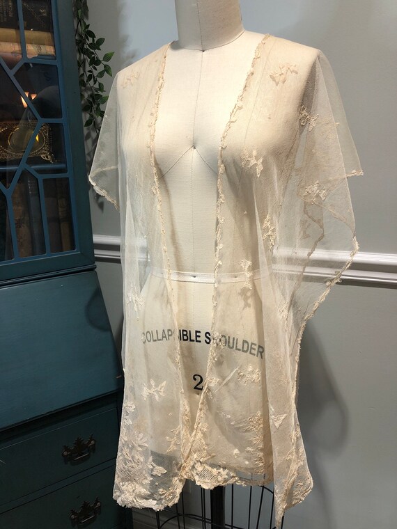 Edwardian Net Shawl