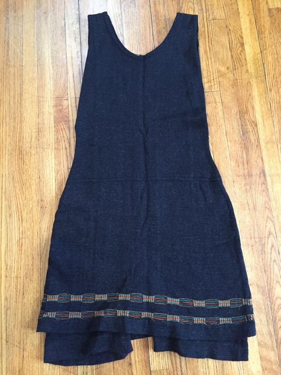 1920's/30's Charcoal Grey Wool Womens Swimsuit