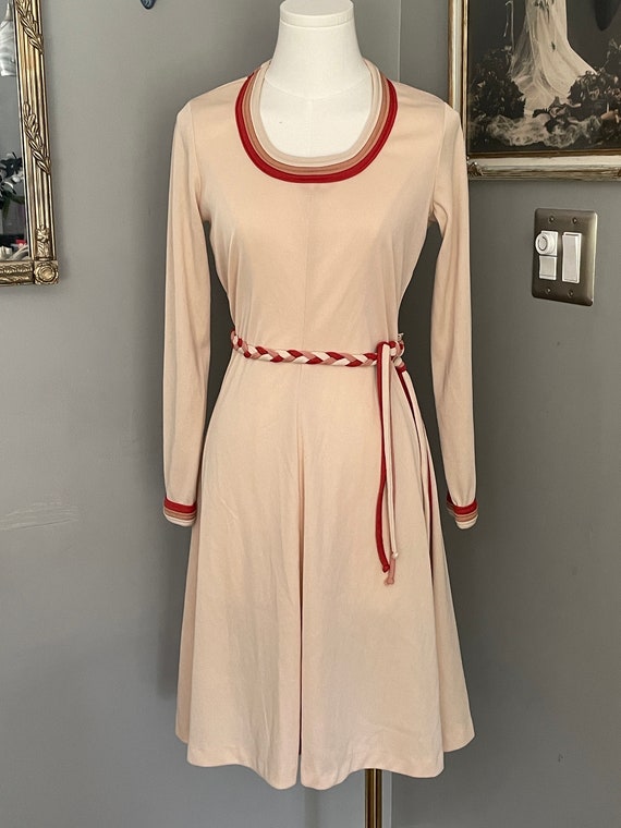 1970s Earth Tone Dress