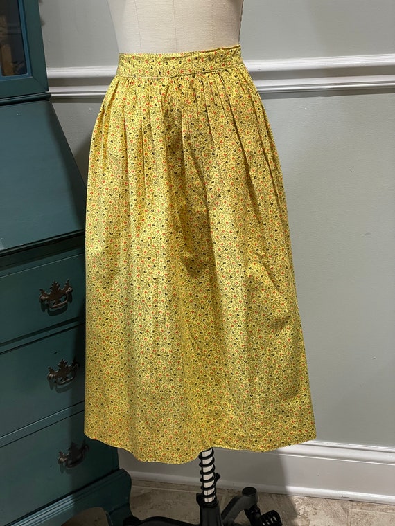 1960s Yellow Cotton Skirt