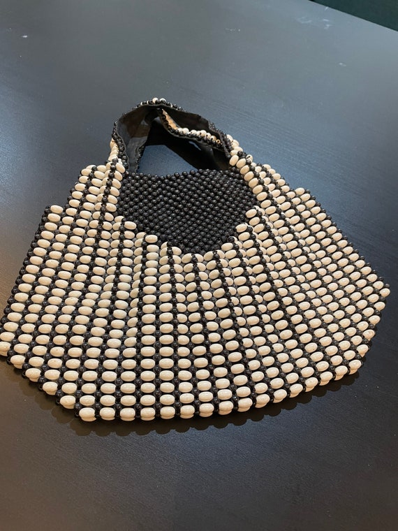 1940s Wood Bead Handbag