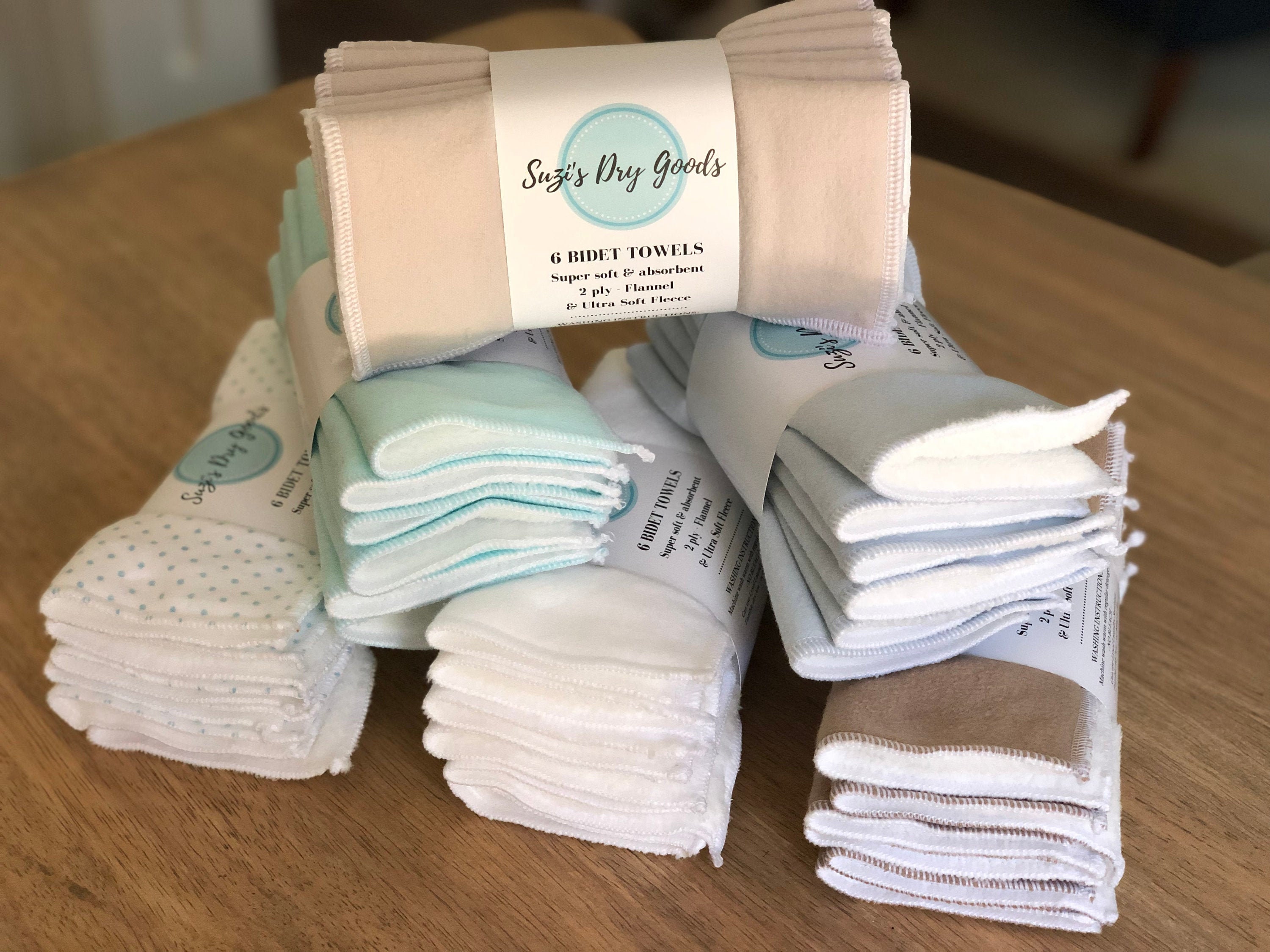 Reusable BIDET Towels/baby Wipe/make up Remover Set of 6 Etsy