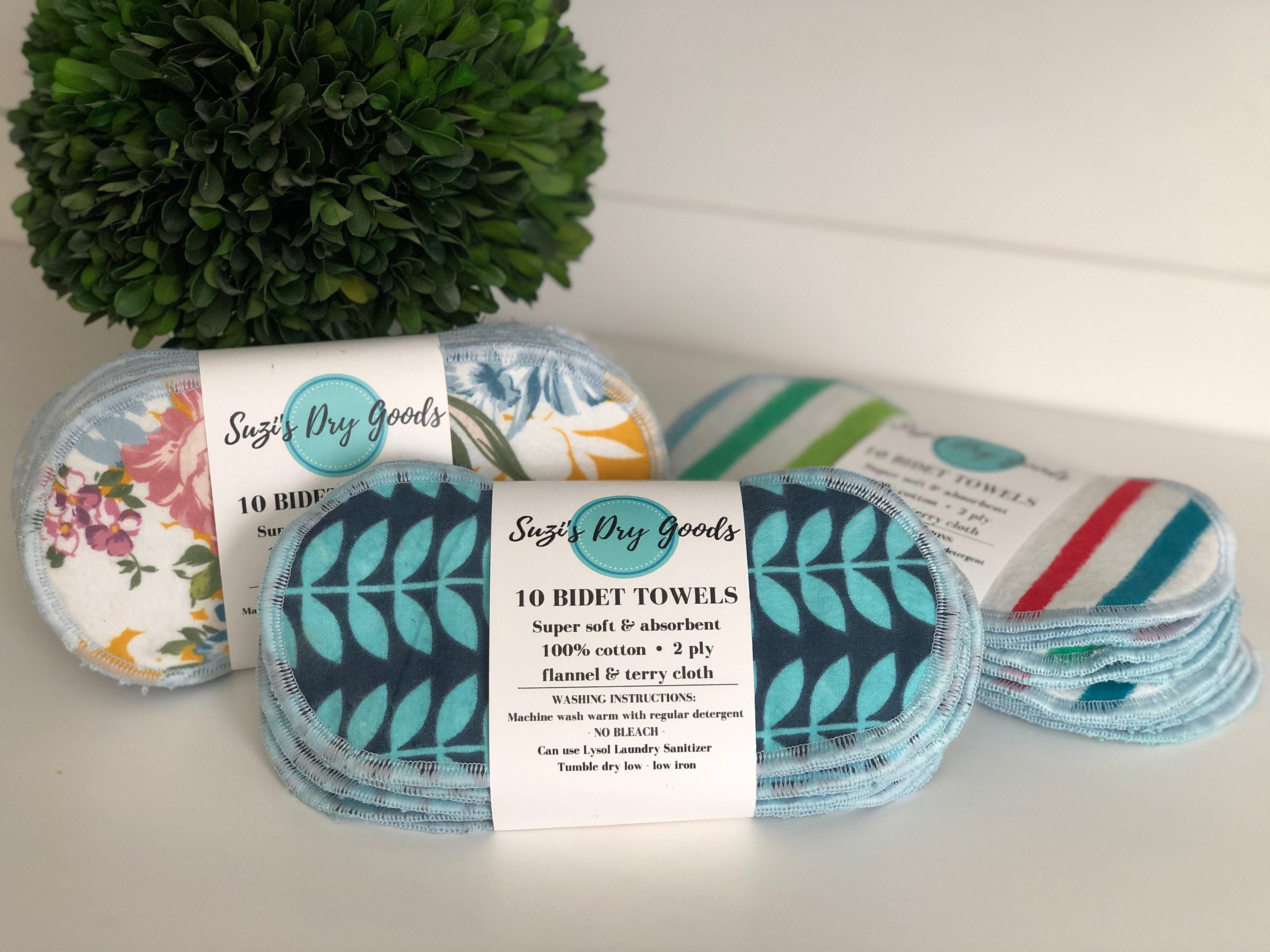 Reusable BIDET TOWELS. Set of 10 4x8 2 Ply 100 Etsy