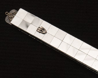 Silver Mirror Glass Mezuzah Case V2