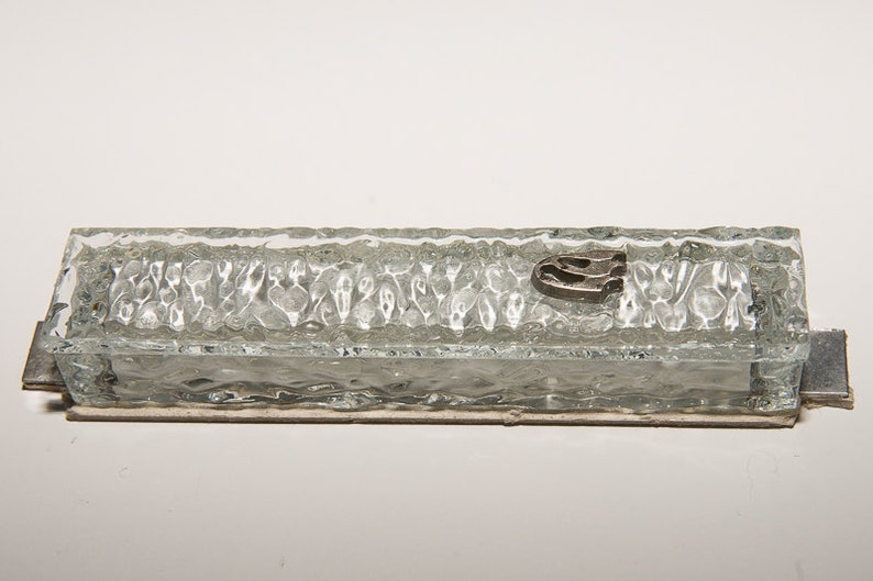 Modern Clear Decorative Glass Mezuzah Case Handmade Mezuzah Etsy