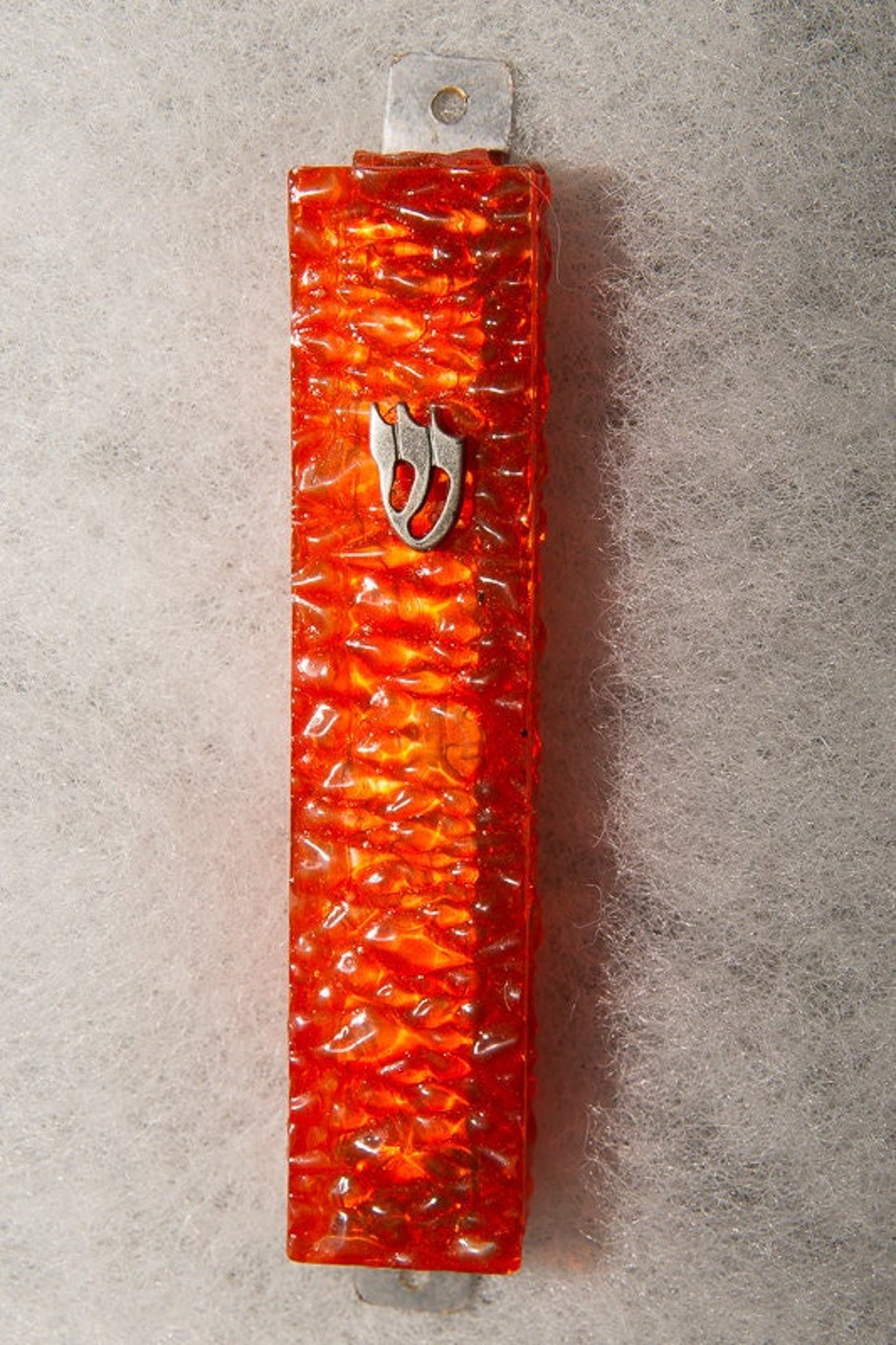 Modern Orange Decorative Glass Mezuzah Case Handmade Mezuzah Etsy
