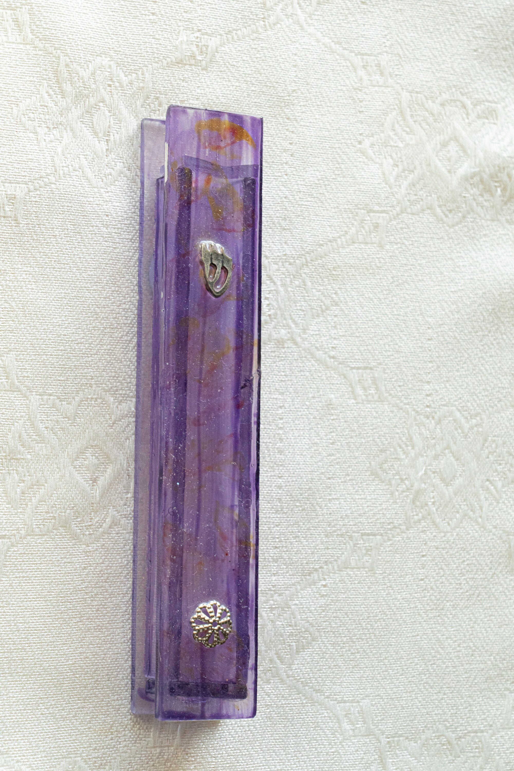 Modern Purple Glass Mezuzah Case Handmade Mezuzah Case From Etsy