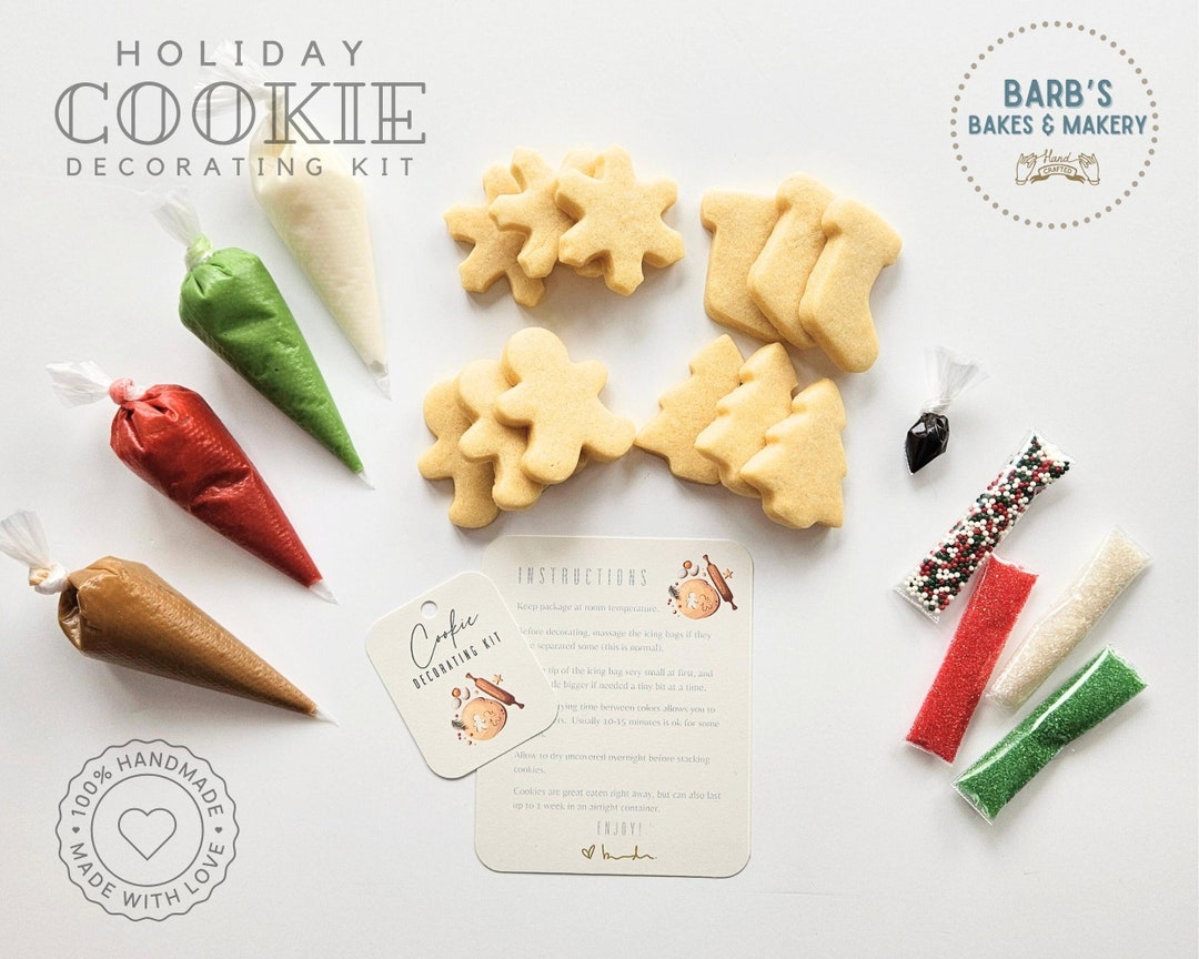 Christmas Sugar Cookie Decorating Kit With Royal Icing and Etsy