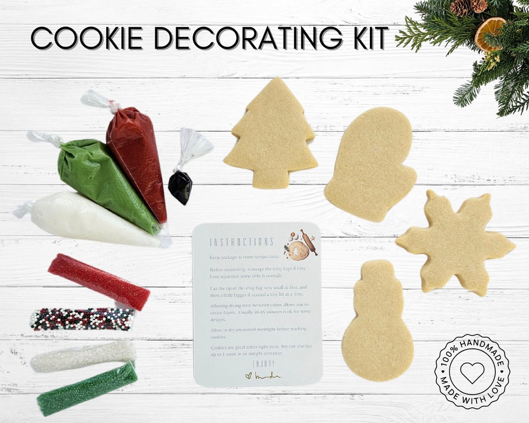 Christmas Sugar Cookie Decorating Kit With Royal Icing and Etsy