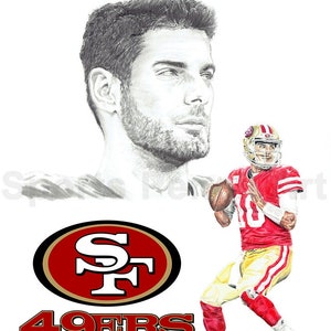 Joe Montana Sports Pencil Art Print San Francisco 49ers Man Etsy