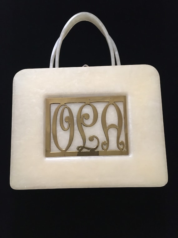 Original 1950s large sized lucite purse/Bag