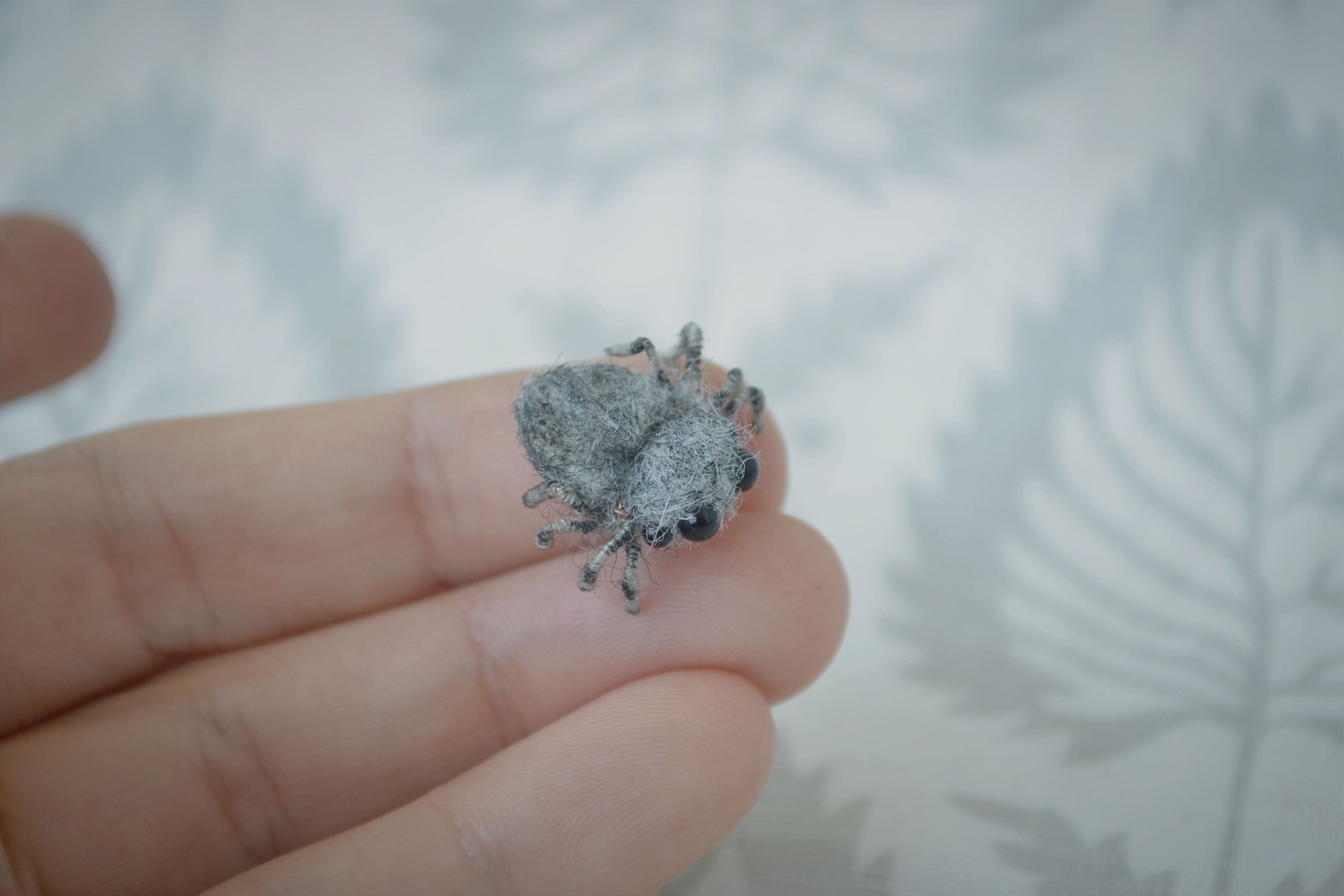Needle Felted Spider Sculpture, Wool Dollhouse Miniature - Etsy