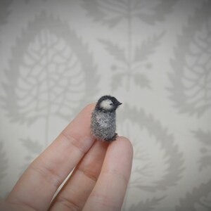 Tiny needle felted penguin – handmade wool bird miniature