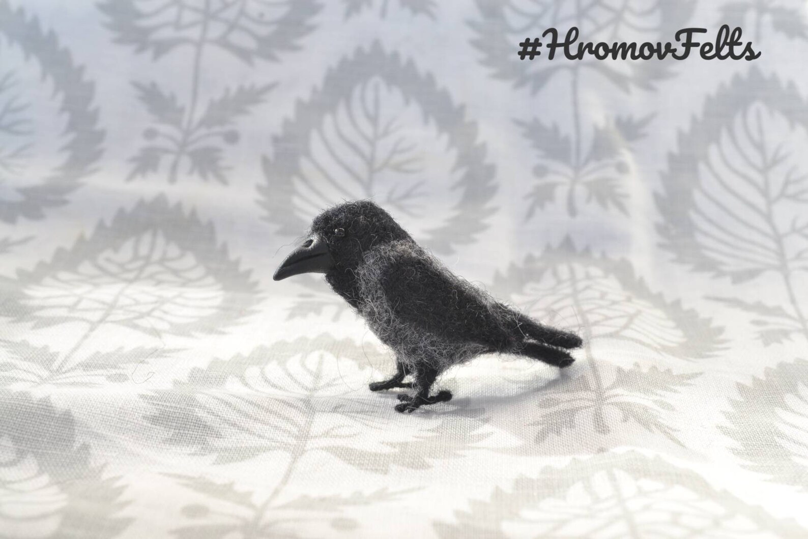 Crow Raven felted tiny miniature Needle felted birds Etsy