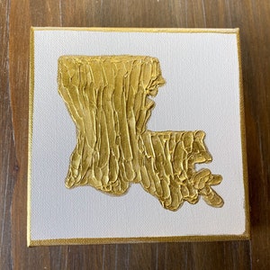 free ship 6x14 The Louisiana Collection BONJOUR gold texture on gray metallic wood