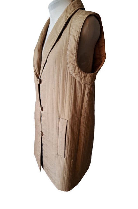 Vintage 80s Givenchy Women's Vest Jacket Beige Qu… - image 5