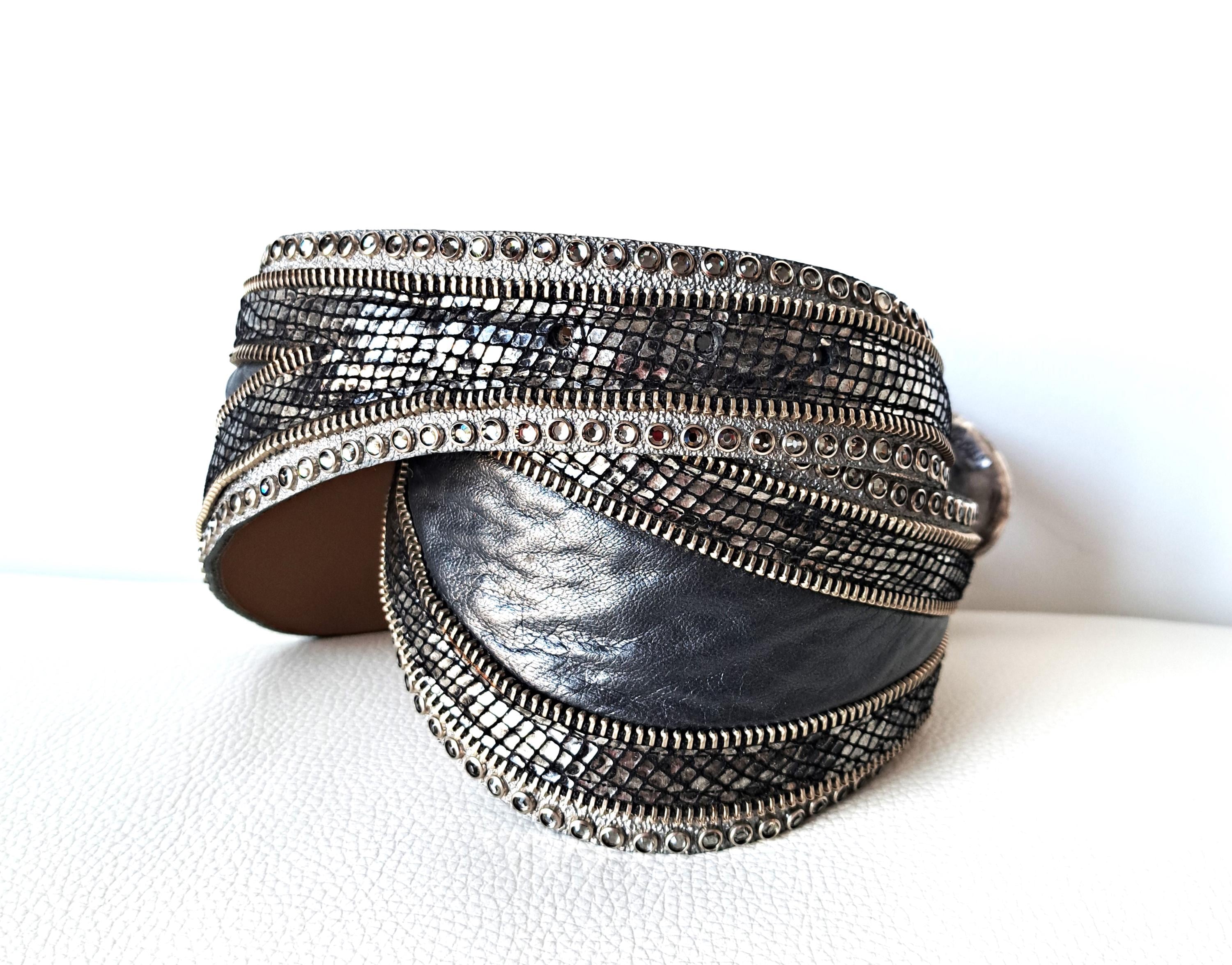 Vintage Kippys Crystal Belt -asymmetric Western Glam - Etsy Israel