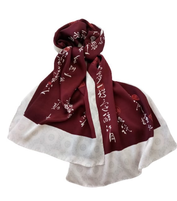 Long on sale burgundy scarf