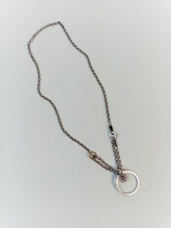 Collier Collier DYRBERG/KERN En Acier Inoxydable Avec Cristaux - Longueur 40 Cm + Extension - Neuf Avec étiquettes