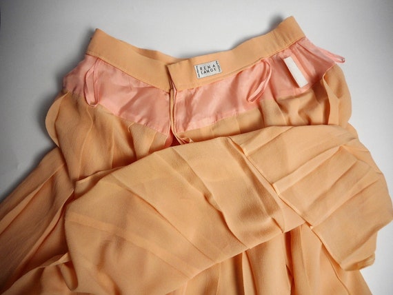 Rena Lange Vintage Skirt, Pleated Silk Skirt, Pea… - image 9