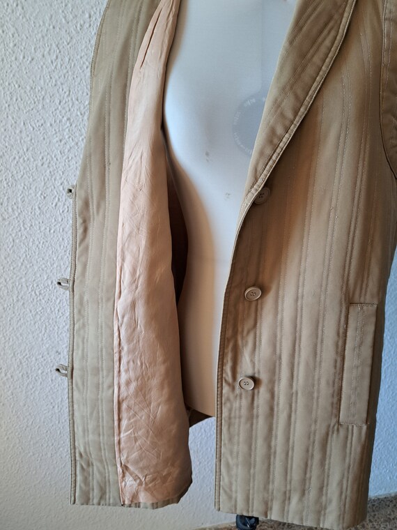 Vintage 80s Givenchy Women's Vest Jacket Beige Qu… - image 7