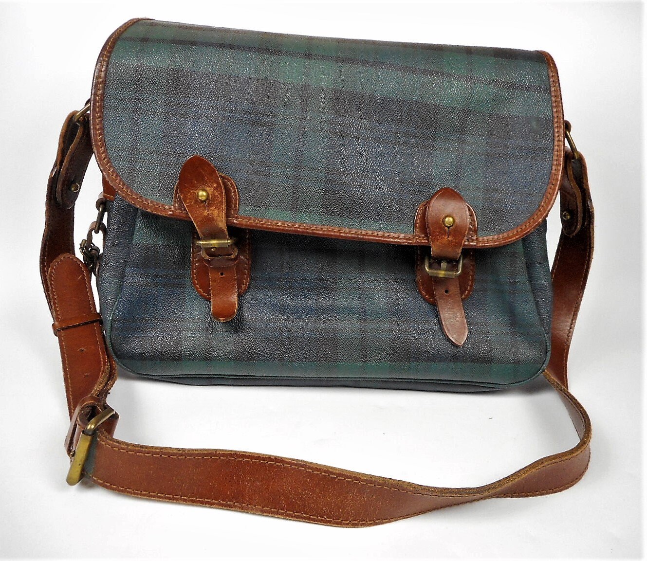 Vintage Polo Ralph Lauren Bag Blackwatch Plaid Cross Body -  UK