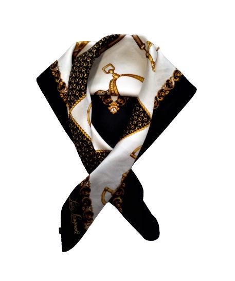 Monogram scarf - ROXI Leather/Black  Womens Luisa Spagnoli Scarfs &  Foulards - busoga