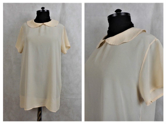 Peter Pan Collar Silk Blouse