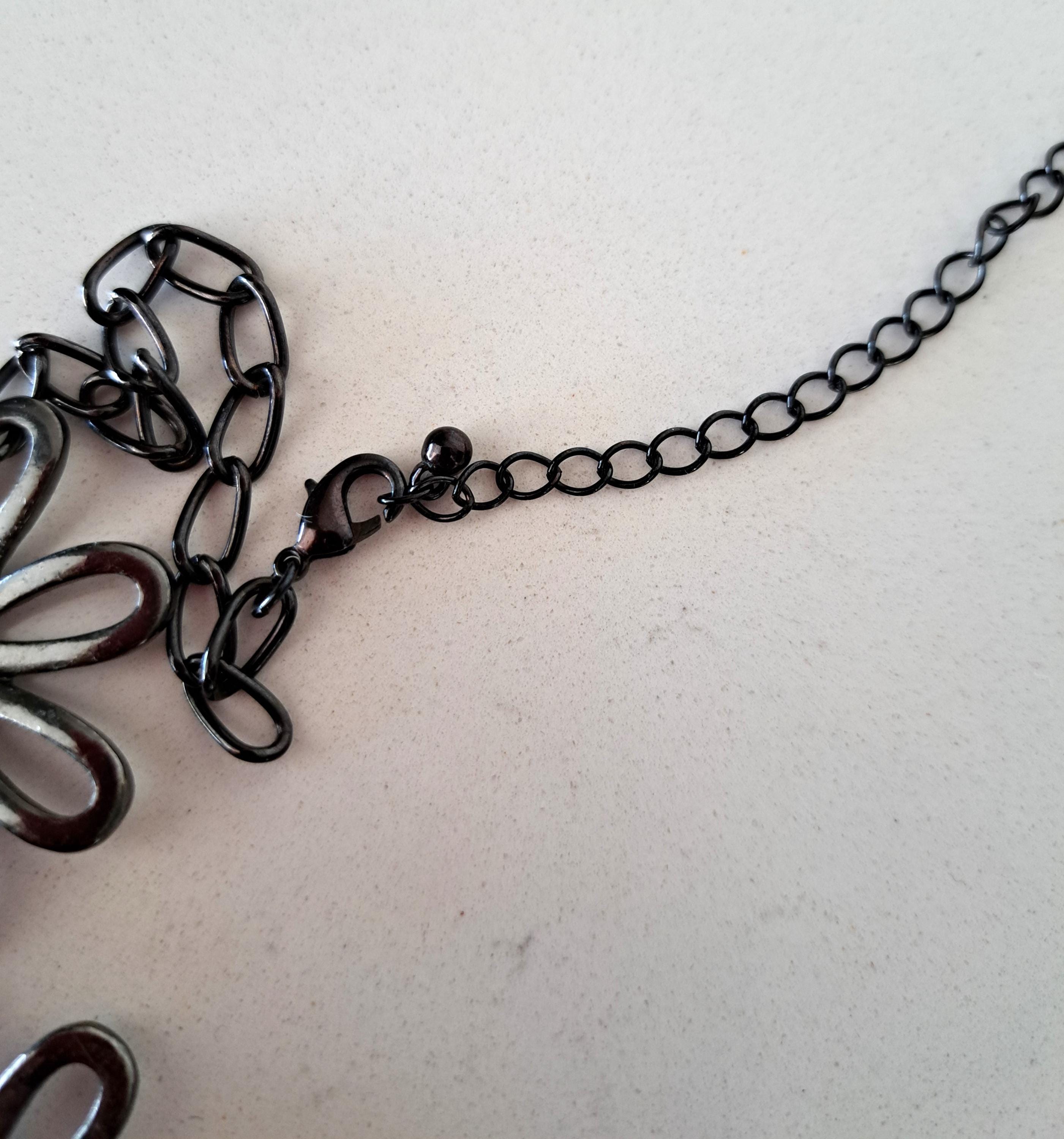 Pendentif Floral Bronze Oxydé - Style Années 80/90 Occasion