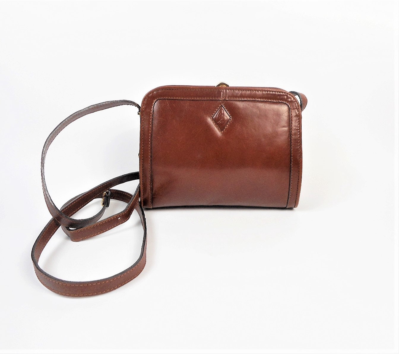 Vera Pelle Made in Italy Bag, Tan Saffiano Leather Handbag, Top