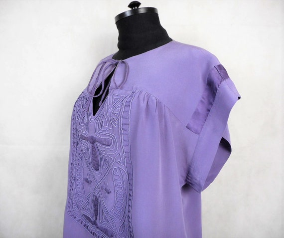 Purple Silk Blouse with Embroidery, Munthe Plus S… - image 4
