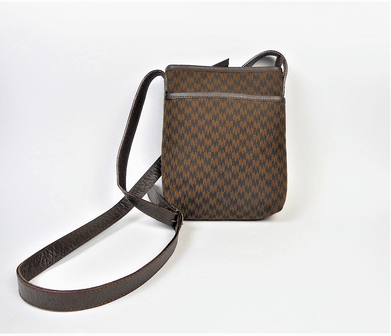 Vintage Max Mara Handbag Brown Fabric and Leather Small -  Denmark