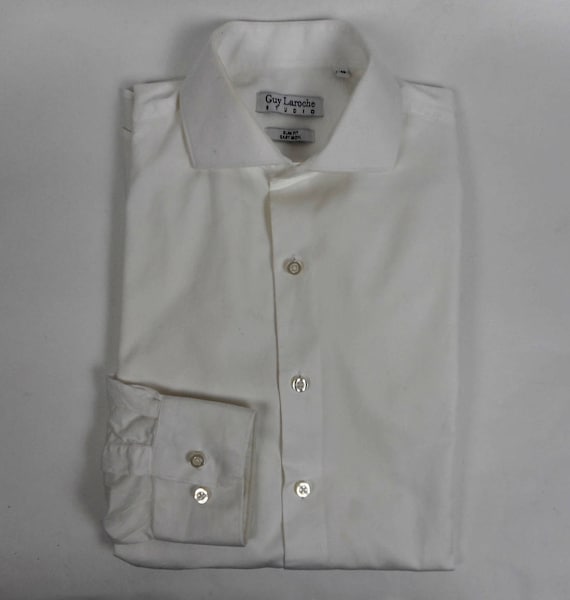 Guy Laroche Studio Shirt Cotton White Shirt Mens Button | Etsy