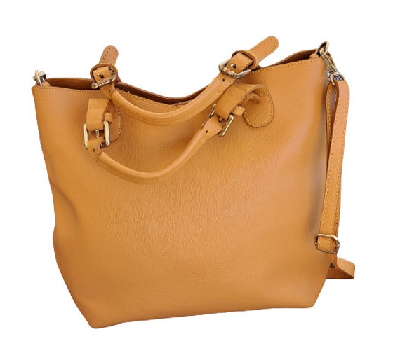 Vera Pelle Made in Italy Saffiano Leather Handbag