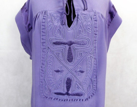 Purple Silk Blouse with Embroidery, Munthe Plus S… - image 2