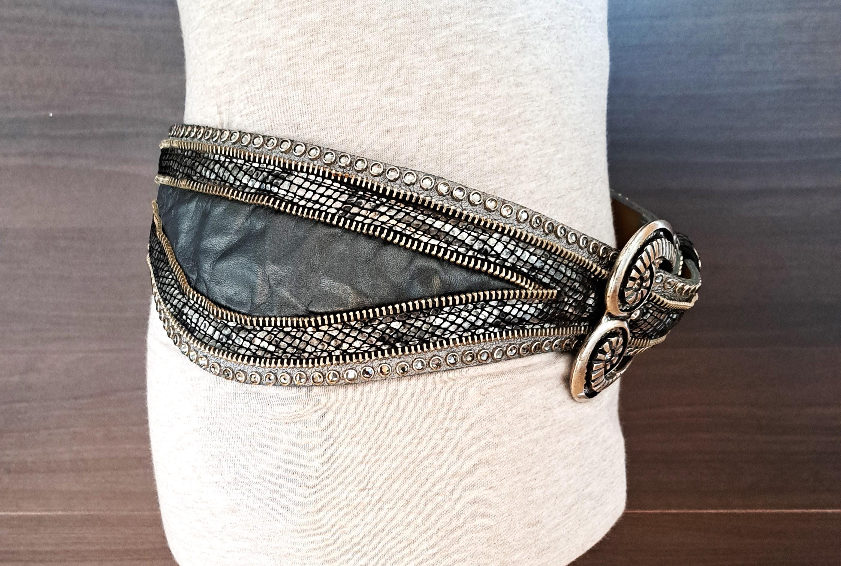 Vintage Kippys Crystal Belt -asymmetric Western Glam - Etsy Israel