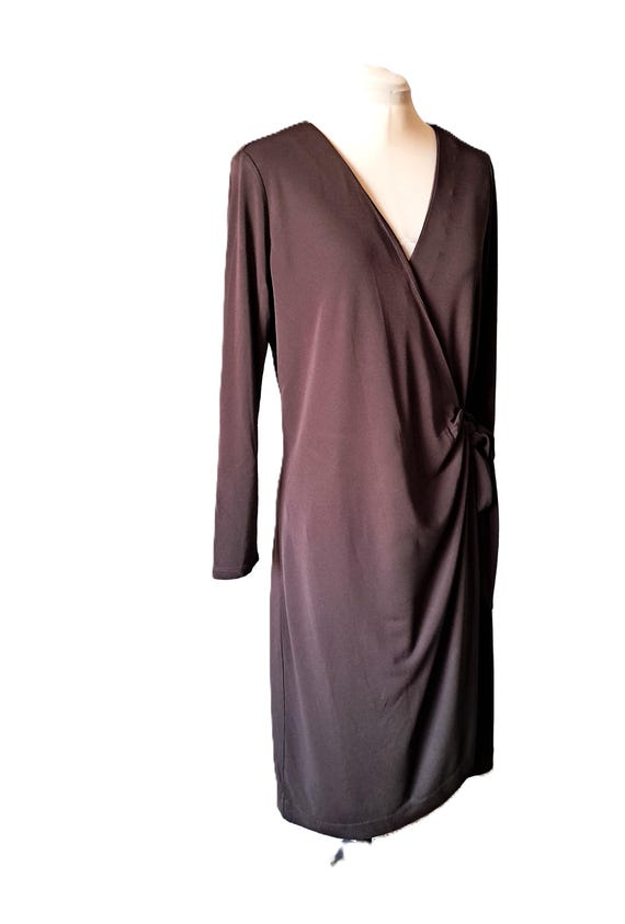 knee length dresses for ladies Nova Wrap Knit Midi Dress - Camel