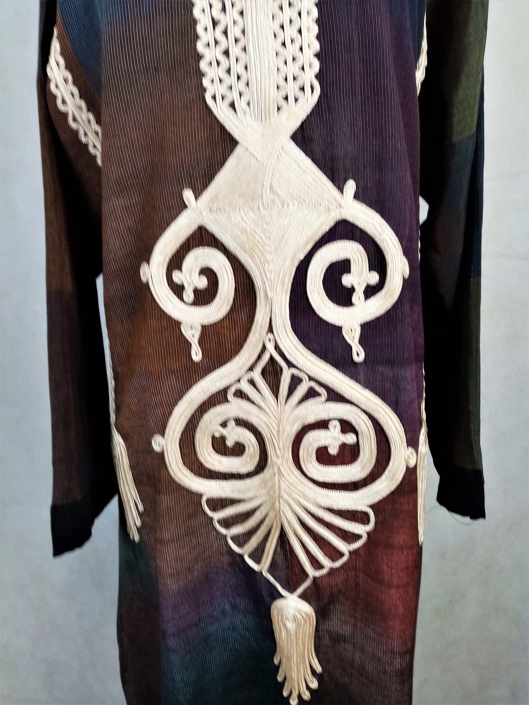 Embroidered Kaftan Dress Egyptian Cotton Kaftan Long Sleeve Etsy UK