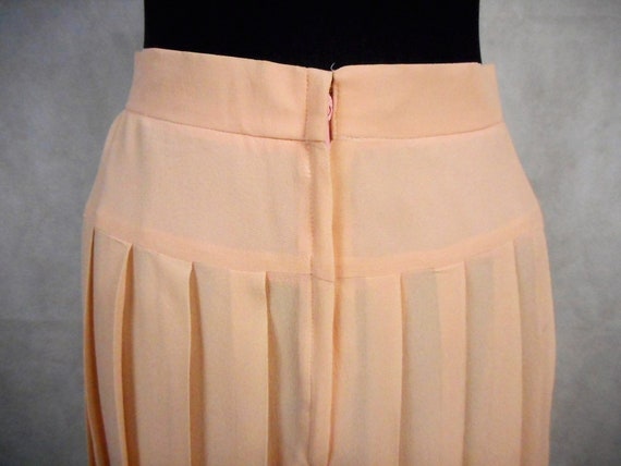 Rena Lange Vintage Skirt, Pleated Silk Skirt, Pea… - image 4