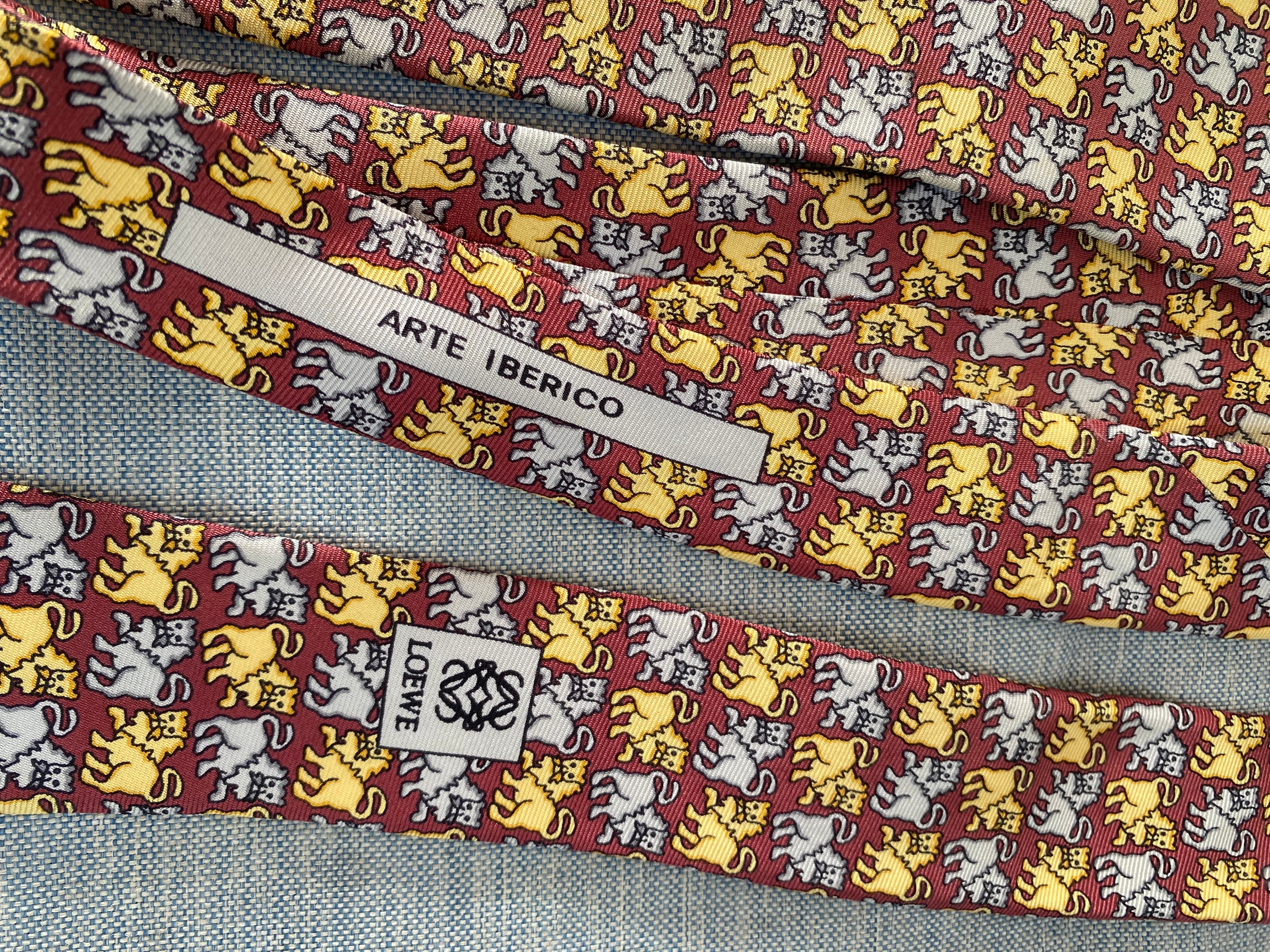 Vintage Loewe Tie, Loewe Silk Necktie, Loewe Madrid 1846