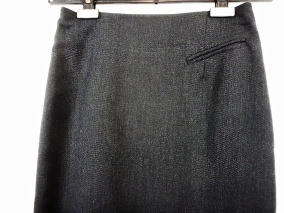 Vintage 90's Karl Lagerfeld Skirt,  Black Wool Cl… - image 7