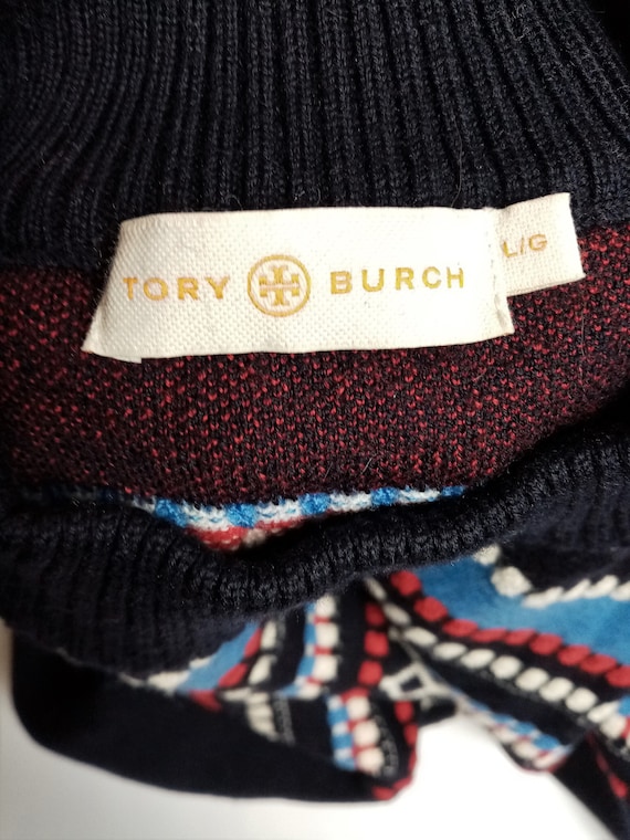 Tory Burch Navy Blue Knit Sweater - Etsy New Zealand