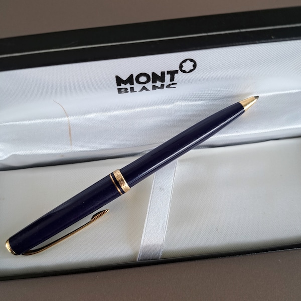 Stylo à Rouleau Vintage Montblanc – Blanc Avec Garniture Argent, Encre Noire – Neuf, Fabriqué En Allemagne
