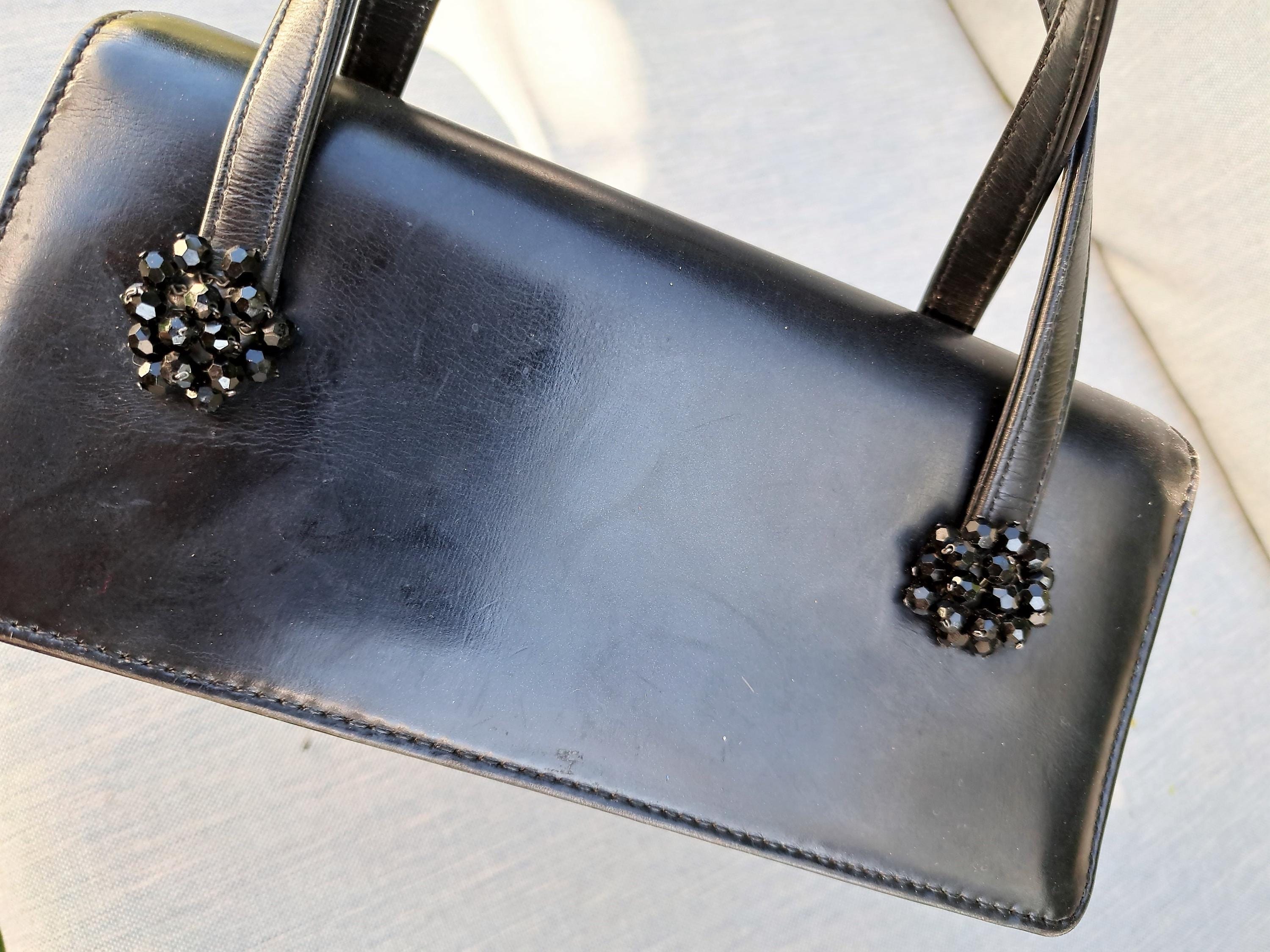 Vintage 60s Loewe Bag, Luxsury Black Leather Mini Handbag - Etsy Vintage 60s Loewe Bag, Luxsury Black Leather Mini Handbag - Etsy