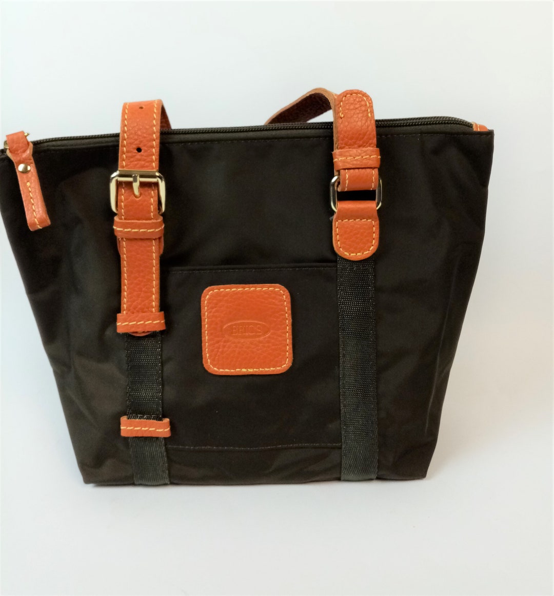 Bric's Mini Tote Bag Dark Green Nylon & Leather Bag Brics - Etsy