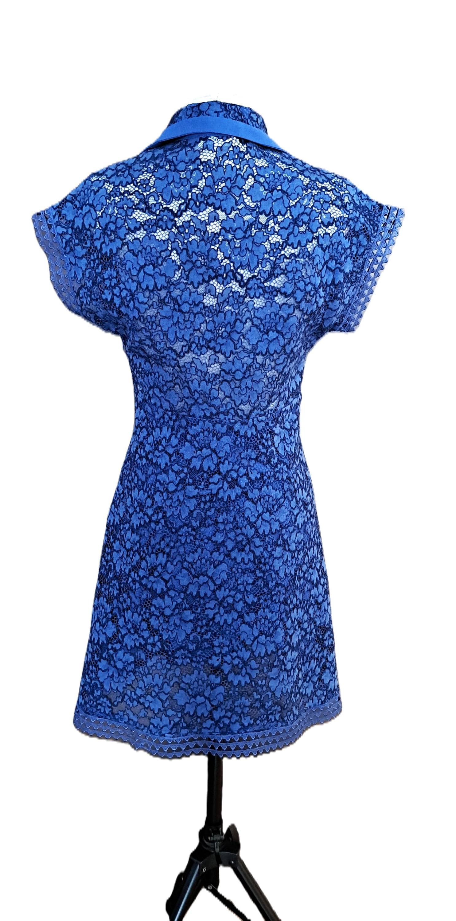 claudie pierlot blue dress Claudie Pierlot Embroidered Strappy Dress